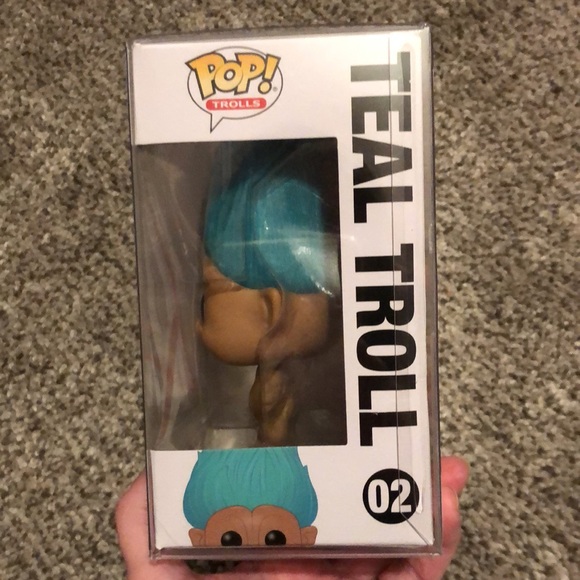 Teal Good Luck Troll funko pop - Picture 5 of 7